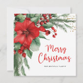 Botanischer Roter Frohe Weihnachten (Vorderseite)