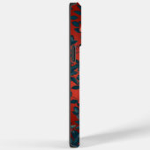 Botanischer Roter Hintergrund Case-Mate iPhone Hülle (Rückseite / Rechts)