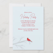 Botanischer Roter Kardinal Einfaches Wintermärchen Einladung (Vorderseite)