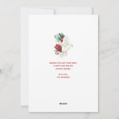 Botanischer Roter Weltfrieden | Blütenwild Feiertagskarte (Rückseite)