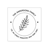 Botanischer Rundleaf Gummistempel (Prägung)