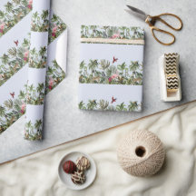 Botanischer Safari-Tiere Geschenkpapier