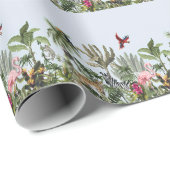 Botanischer Safari-Tiere Geschenkpapier (Rolleneckpunkt)