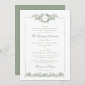 Botanischer Salbei Einladung (Vorne/Hinten)