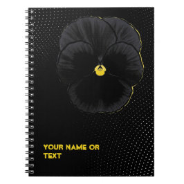 Botanischer Samt: Die 'Sorbet Black Delight' Viola Notizblock