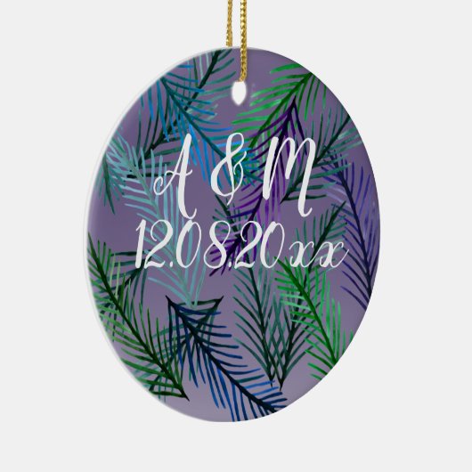 Botanischer Save the Date Ornament (Rechts)