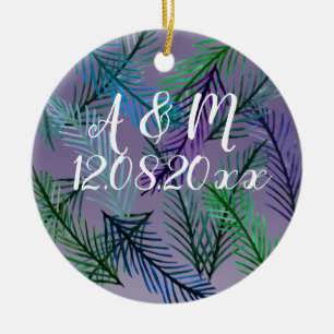 Botanischer Save the Date Ornament