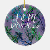 Botanischer Save the Date Ornament (Hinten)