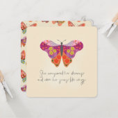 Botanischer Schmetterling Karte (Vorderseite/Rückseite Beispiel)