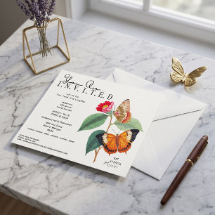 Botanischer Schmetterlinge Jahrespicknick-Einladun Flyer