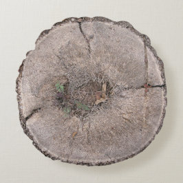 Botanischer Schnitt Palme Tree Bark Foto Rundkisse Rundes Kissen