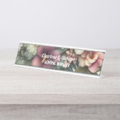 Botanischer Schreibtisch Name Plakat für tropische Schreibtischnamensplakette (Vorderseite )