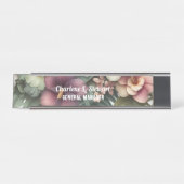 Botanischer Schreibtisch Name Plakat für tropische Schreibtischnamensplakette (Vorderseite )