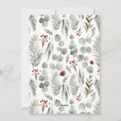 Botanischer Script Tree Weihnachtskarten außerhalb Feiertagskarte (Rückseite)