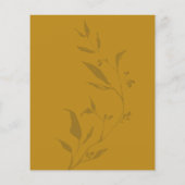 Botanischer Senf Boho Hochzeitseinladung (Rückseite)