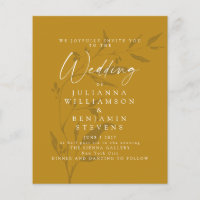 Botanischer Senf Boho Hochzeitseinladung