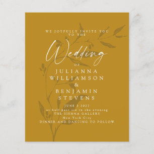 Botanischer Senf Boho Hochzeitseinladung