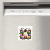 botanischer Siamkatze-Magnet Magnet (In Situ (Geschirrspüler))