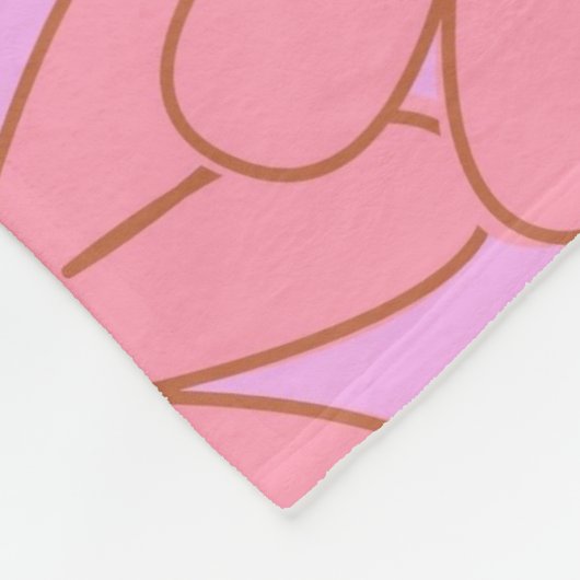 Botanischer Sommer in Rosa Gelb Fleecedecke (Ecke)