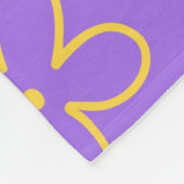 Botanischer Sommer mit lila Gelbtropen Fleecedecke (Ecke)