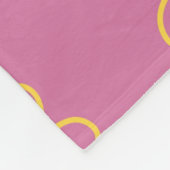 Botanischer Sommer mit lila Gelbtropen Fleecedecke (Ecke)