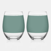 Botanischer Sommerkosmos Blume Silhouetten Weinglas Ohne Stiel (Rückseite)