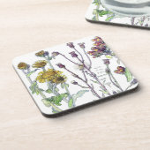 Botanischer Spikenard Wildblume-Blumen-Untersetzer Getränkeuntersetzer (Linke Seite)