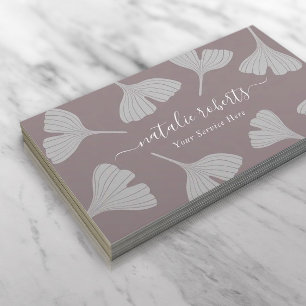 Botanischer Staub-Lavendel Elegante Typografie Visitenkarte