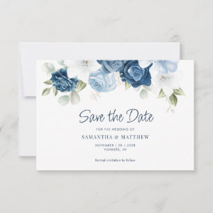 Botanischer Staubblauer Blumen Grünschmuck Save The Date