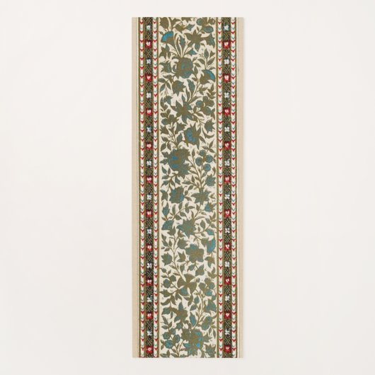 Botanischer Steppdecker mit Orientteppich Yogamatte (Vorderseite)