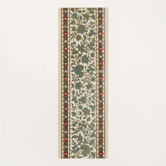 Botanischer Steppdecker mit Orientteppich Yogamatte (Rückseite)