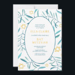 Botanischer Stern-Bar Bat Mitzvah-Foto Einladung<br><div class="desc">Perfekte Karte, um eine Fledermausmitzvah, Bar mitzvah oder andere jüdische Feier anzukündigen! Handgemachte Aquarellkunst für Sie auf der Vorderseite und Foto auf der Rückseite! Vollständig anpassbar! Klicken Sie auf "Personalisieren" oben, um den Text zu bearbeiten und Ihr eigenes Foto hinzuzufügen. Klicken Sie auf "Bearbeiten mit dem Design-Tool", um die Schriftart,...</div>