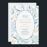 Botanischer Stern-Bar Bat Mitzvah-Foto Einladung<br><div class="desc">Perfekte Karte, um eine Fledermausmitzvah, Bar mitzvah oder andere jüdische Feier anzukündigen! Handgemachte Aquarellkunst für Sie auf der Vorderseite und Foto auf der Rückseite! Vollständig anpassbar! Klicken Sie auf "Personalisieren" oben, um den Text zu bearbeiten und Ihr eigenes Foto hinzuzufügen. Klicken Sie auf "Bearbeiten mit dem Design-Tool", um die Schriftart,...</div>