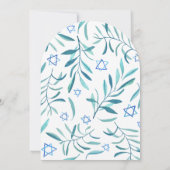 Botanischer Stern von David Bar Bat Mitzvah Einladung (Rückseite)