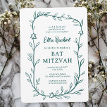 Botanischer Stern von David Bar Bat Mitzvah Einladung<br><div class="desc">Perfekte Karte, um eine Fledermausmitzvah, Bar mitzvah oder andere jüdische Feier anzukündigen! Handgezeichnete, zarte Blättertramkunst für Sie! Vollständig anpassbar! Klicken Sie auf "Personalisieren" oben, um den Text zu bearbeiten. Klicken Sie auf "Bearbeiten mit dem Design-Tool", um die Schriftart, Farben und Platzierungen anzupassen und um Text zum hinteren Seitendesign hinzuzufügen, wenn...</div>