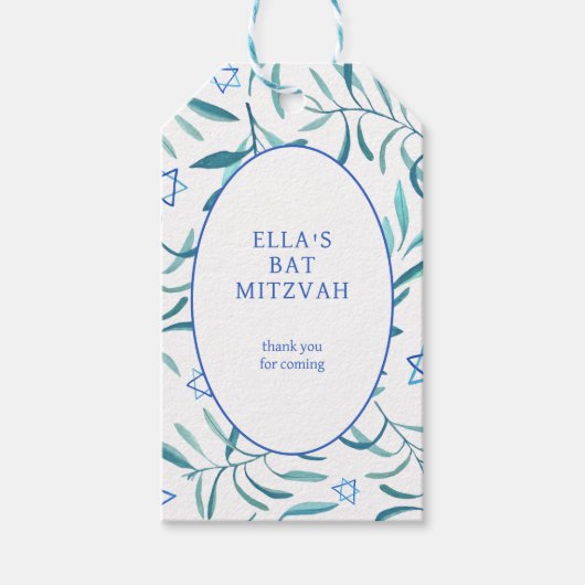 Botanischer Stern von David Bar Bat Mitzvah Geschenkanhänger (Vorderseite)