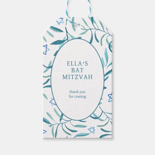 Botanischer Stern von David Bar Bat Mitzvah Geschenkanhänger (Vorderseite)