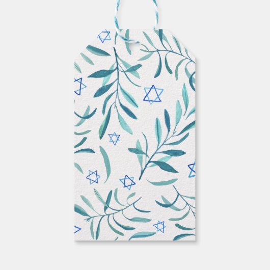 Botanischer Stern von David Bar Bat Mitzvah Geschenkanhänger (Rückseite)