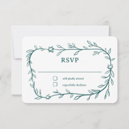 Botanischer Stern von David Bar Bat Mitzvah RSVP Karte