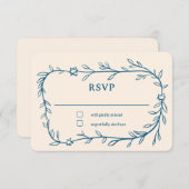 Botanischer Stern von David Bar Bat Mitzvah RSVP Karte (Vorne/Hinten)