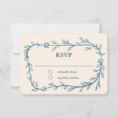 Botanischer Stern von David Bar Bat Mitzvah RSVP Karte (Vorderseite)
