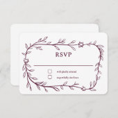 Botanischer Stern von David Bar Bat Mitzvah RSVP Karte (Vorne/Hinten)