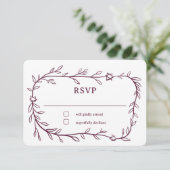 Botanischer Stern von David Bar Bat Mitzvah RSVP Karte (Stehend Vorderseite)