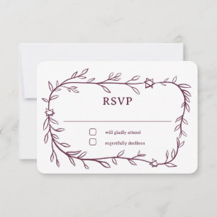Botanischer Stern von David Bar Bat Mitzvah RSVP Karte