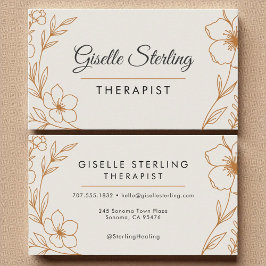 Botanischer Stier Kupfer hoch entwickelt Visitenkarte