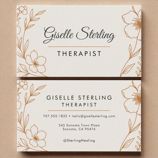 Botanischer Stier Kupfer hoch entwickelt Visitenkarte