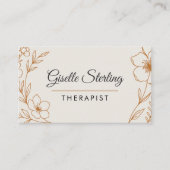 Botanischer Stier Kupfer hoch entwickelt Visitenkarte (Vorderseite)