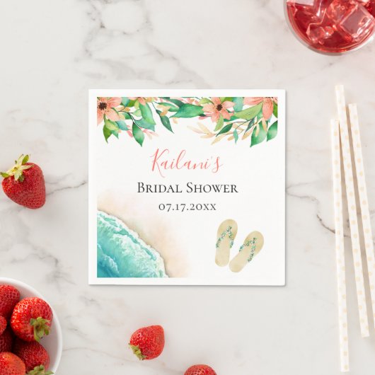 Botanischer Strand Personalisiert Serviette (Beispiel)