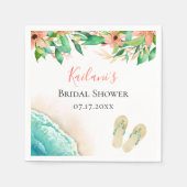 Botanischer Strand Personalisiert Serviette (Vorderseite)