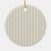 Botanischer Streifen-Quilt-Blockstern Keramik Ornament (Hinten)